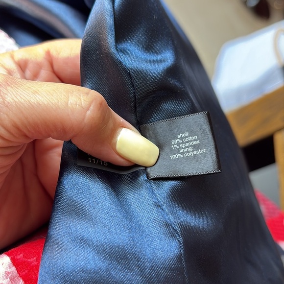 NWT The Limited women’s textured cotton Open front mid blazer pinks reds size S - Picture 15 of 15